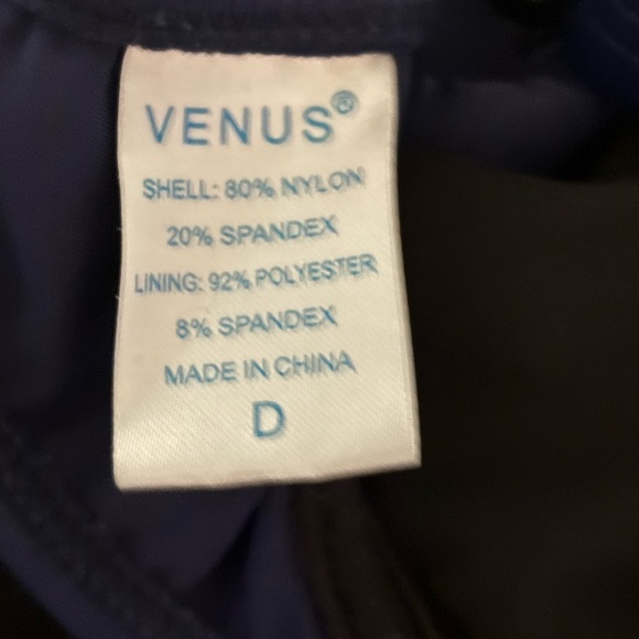 Venus Womens Sm D Cup Navy Polka Dot Top bikini Adjustable Band Strap Underwire - Picture 3 of 5